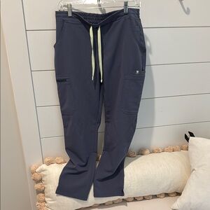 Woman’s figs scrubs pants. Slate blue